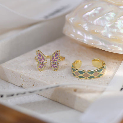 [] Butterfly Ring Set