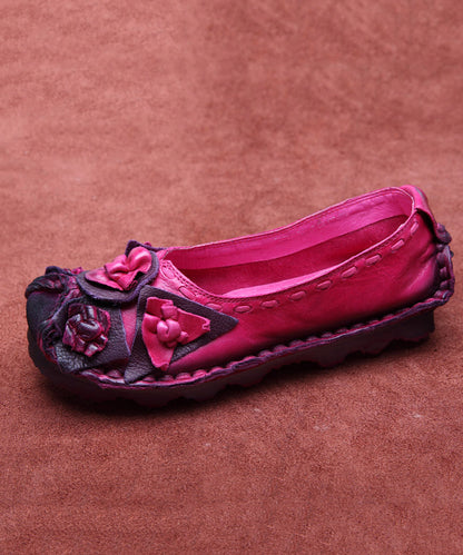 Splicing Penny Loafers Rose Genuine Leather
