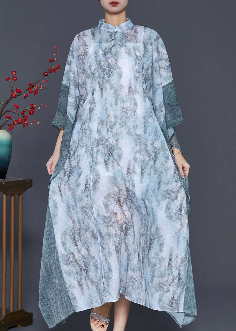 Tie Dye Patchwork Chiffon Maxi Dresses Two Piece Spring