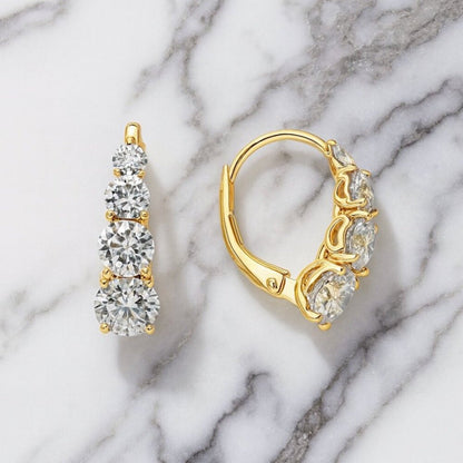 "quinn" Lab Diamond 925 Lab Hoop Earrings