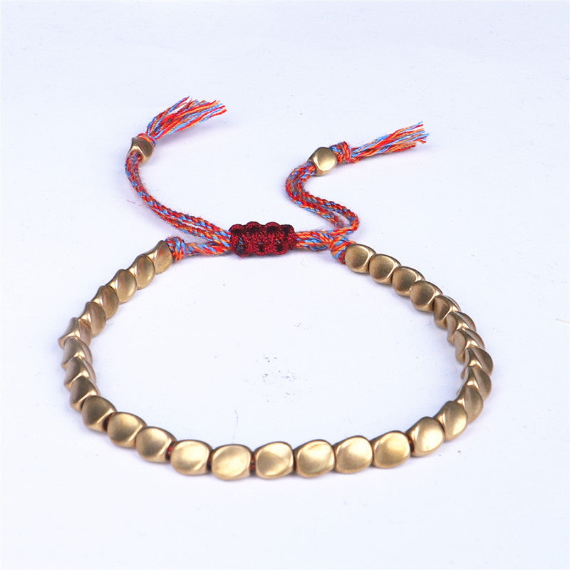 Copper Spiritual Bracelet Healing Luck Beaded Rope