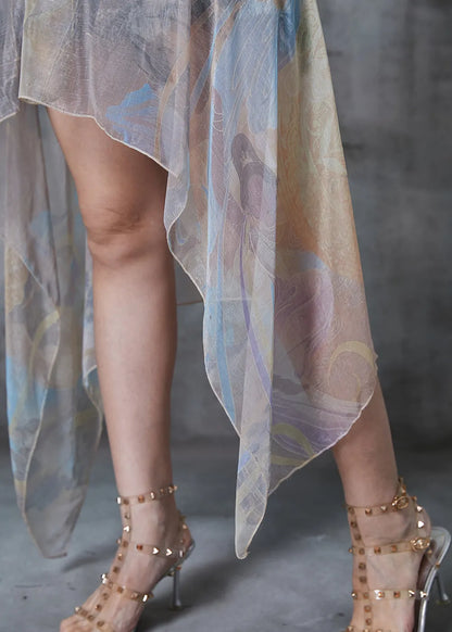 Silm Fit Patchwork Tulle Denim Beach Hot Shorts Skirt Summer