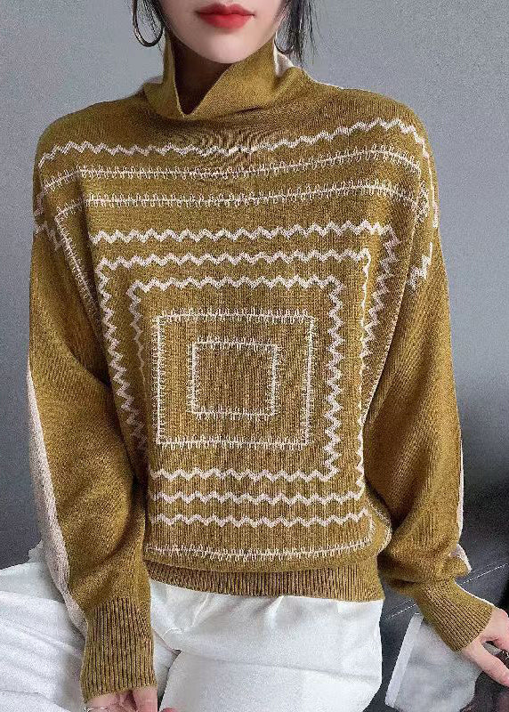 Black Turtleneck Wear on Both Sides Wool Knit Sweaters Fall