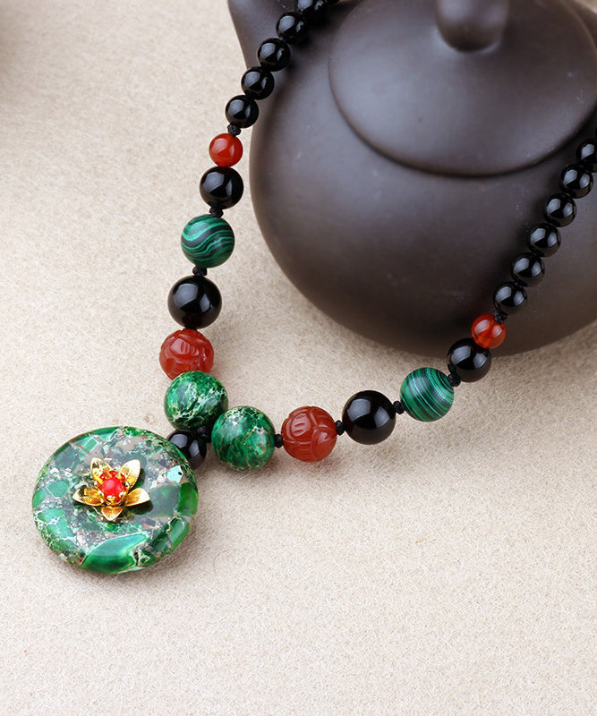 Style Short Necklace Versatile Safety Buckle Jade Pendant