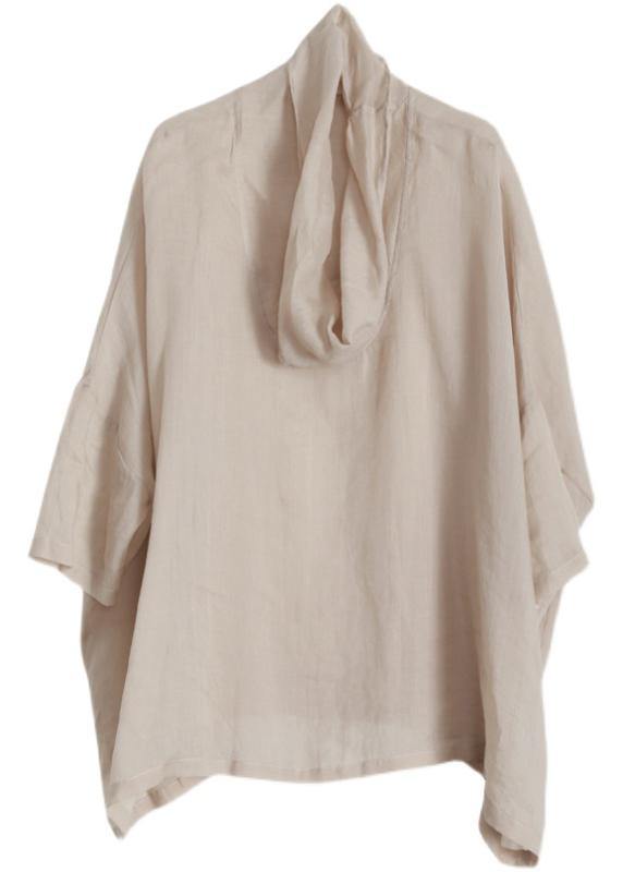 Nude Turtle Neck Batwing Sleeve Two Piece Set Clothing Summer Linen