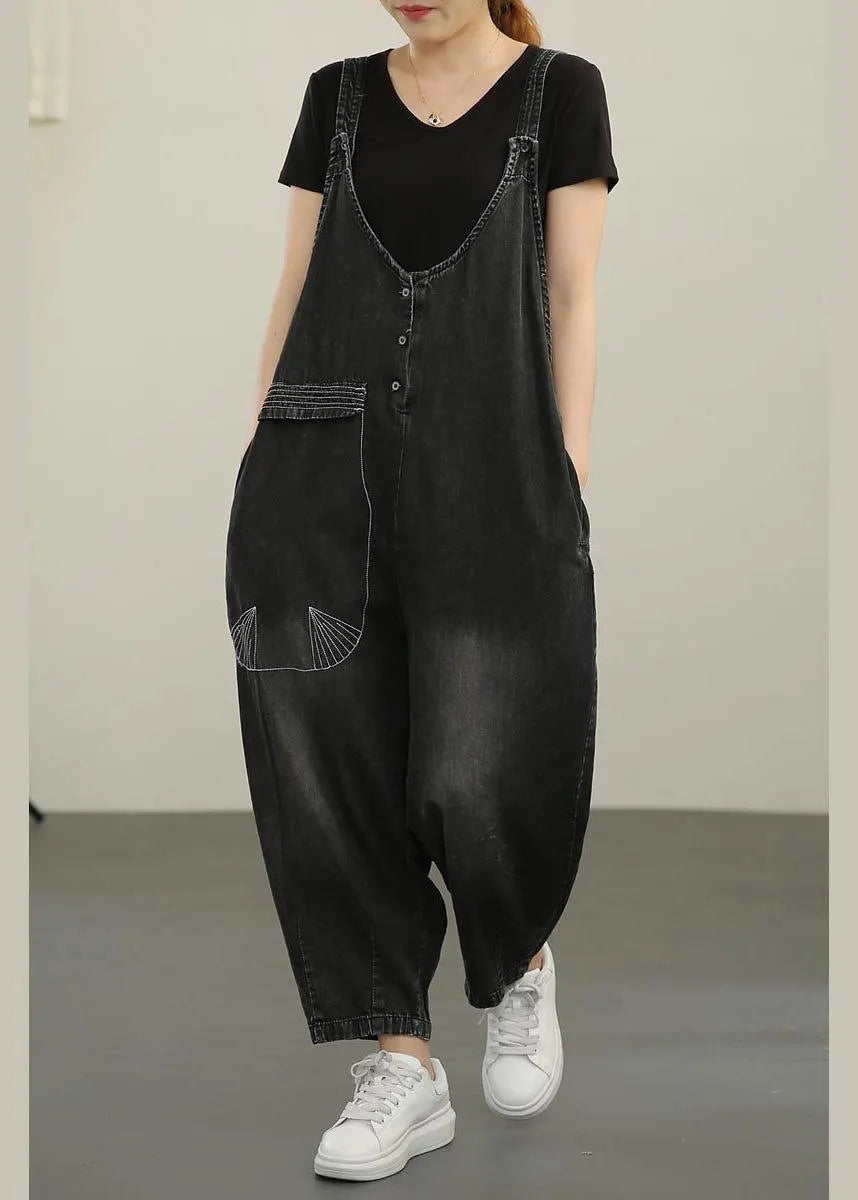 Summer New Washed and Polished White Jumpsuit