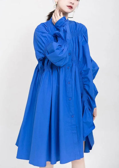 Asymmetrical Pleated Big Size Dress Spring