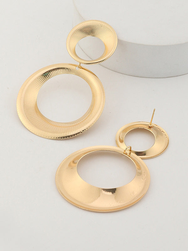 Statement Hollow Color Geometric Earrings Accessories