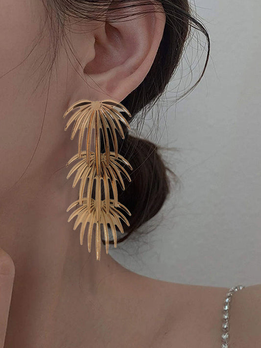 Geometric Color Drop Earrings