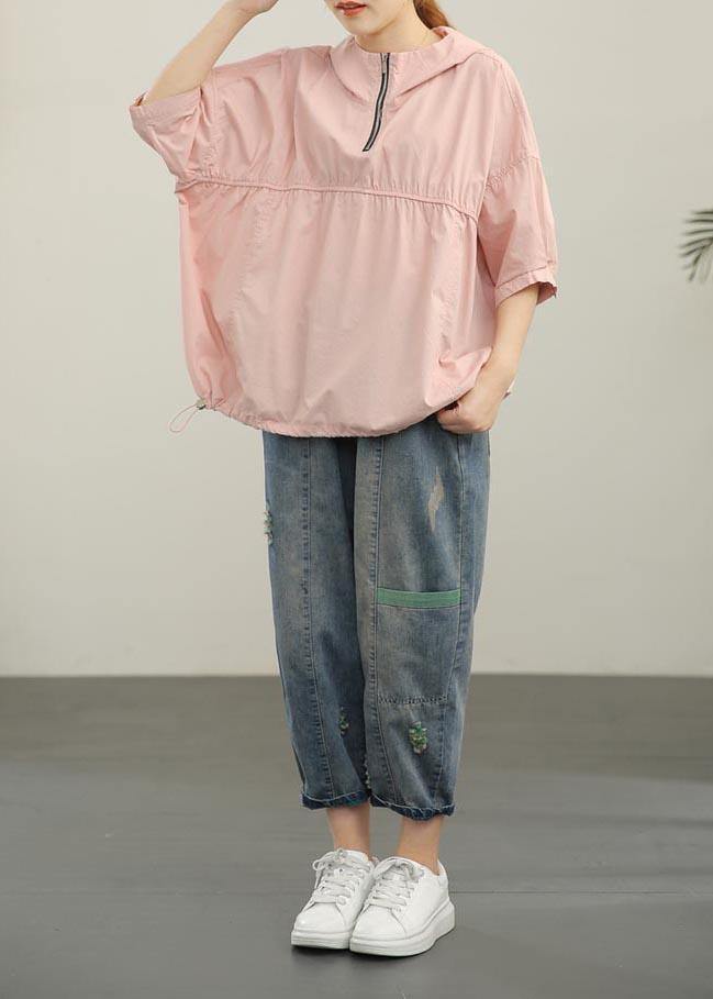 Modern Yellow Hooded Zippered Top Summer