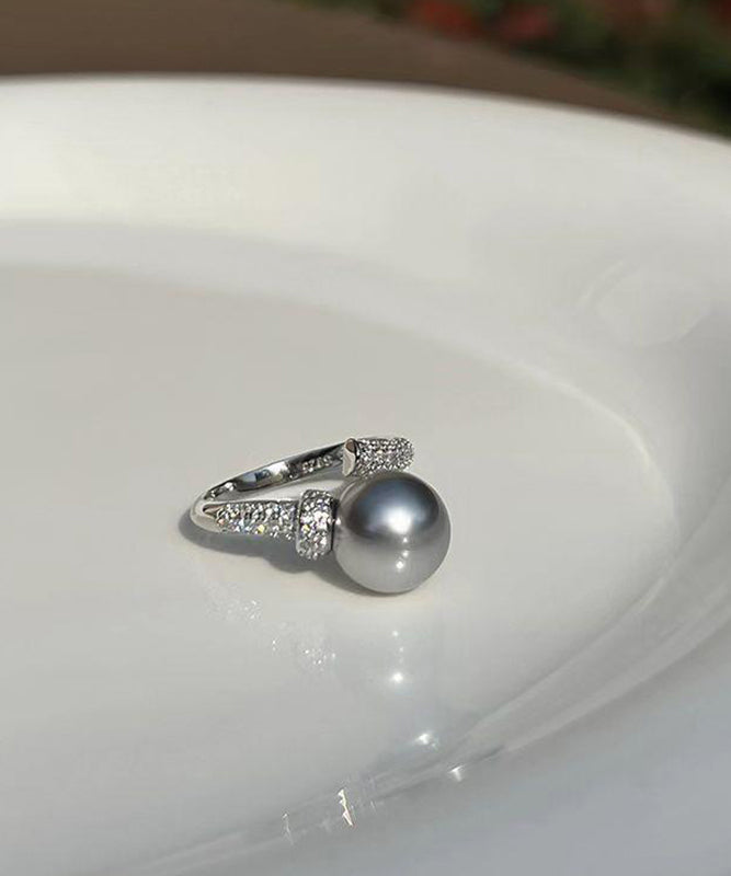 Rings Sterling Silver Zircon Pearl Rings