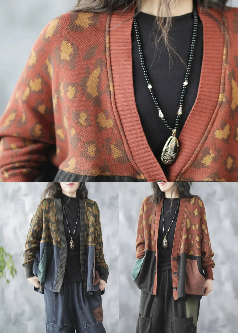 Early Autumn New Black Oversized Knitted Spliced Denim Coat