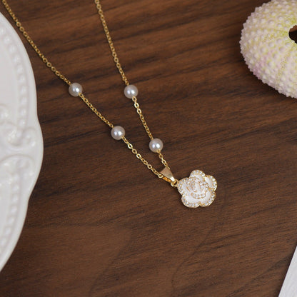 White Camellia Necklace