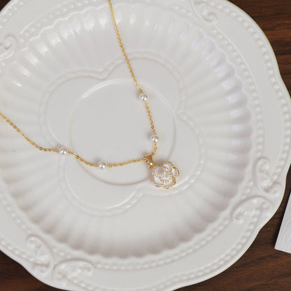 White Camellia Necklace