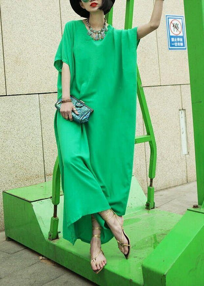 Vivid Baggy Caftan Jade Green Loose Dress