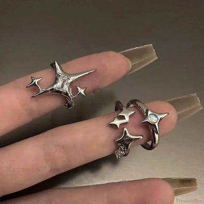Unpredictable Cross Star Gothic Ring