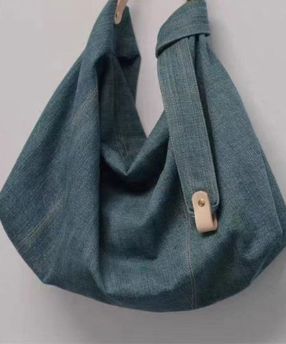 Blue Large Capacity Durable Denim Satchel Handbag