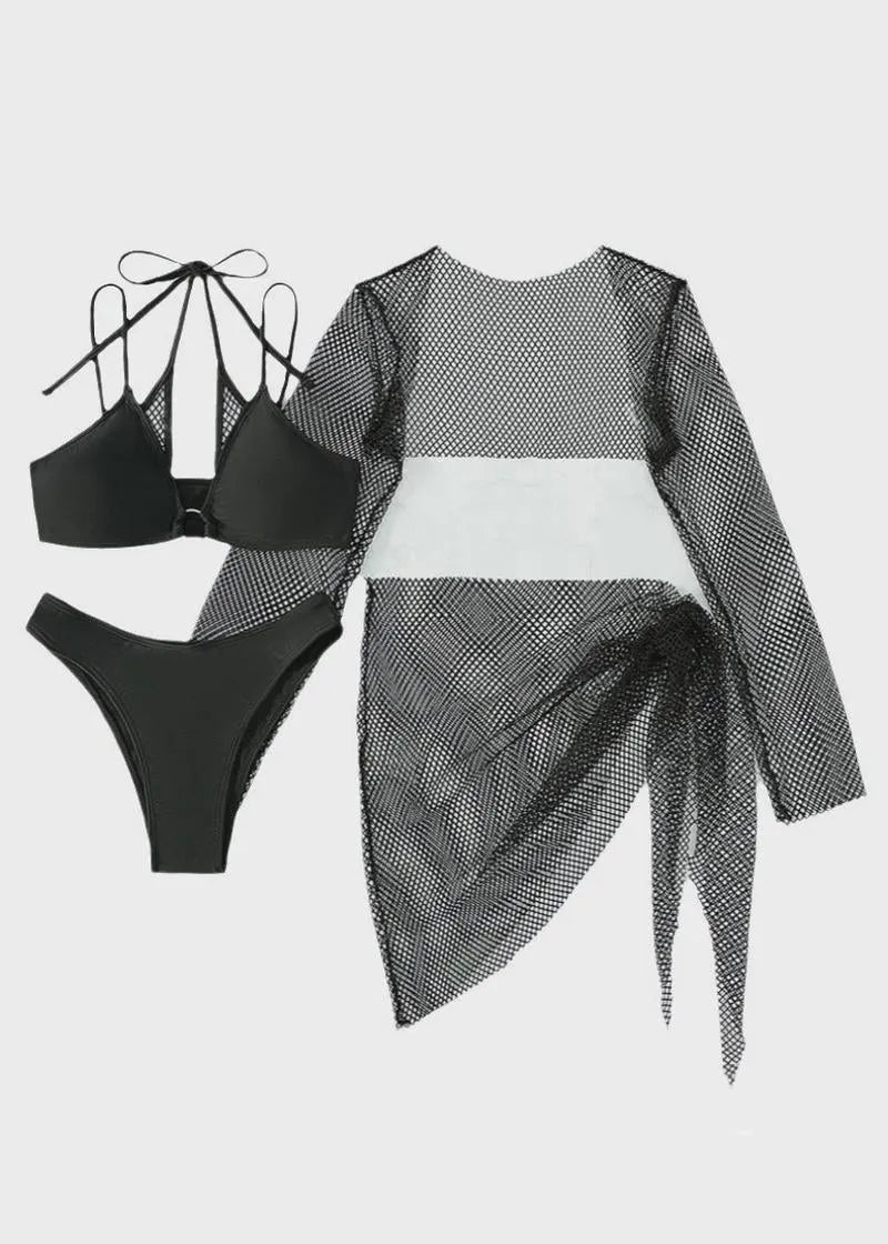 Swimsuit Set Four Piece Set Tulle Lingerie Set