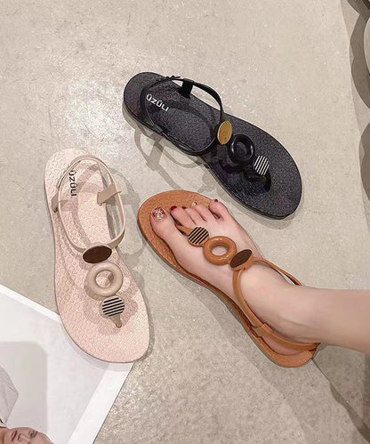 Versatile Soft Flats Walking Sandals Peep Toe