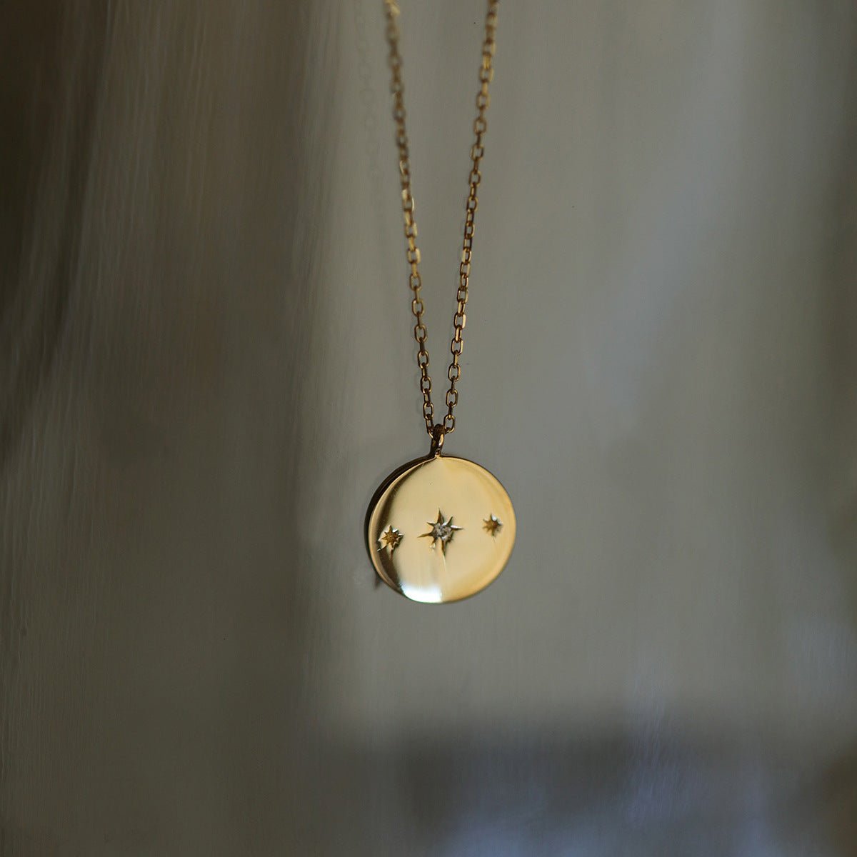 Celestial Coin Pendant Necklace