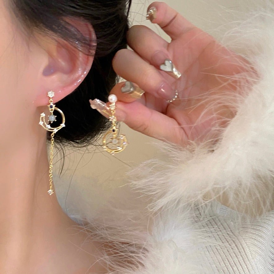 Azure Celestial Drop Earrings