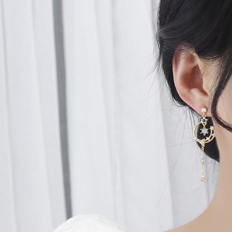 Azure Celestial Drop Earrings
