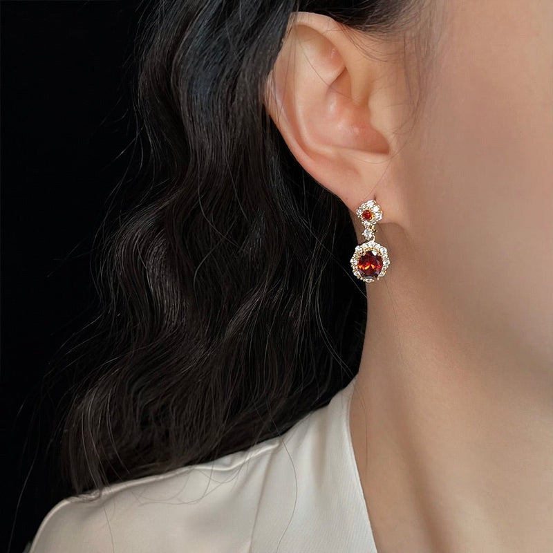 Celine Garnet Earrings