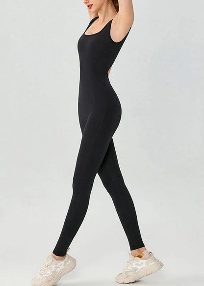 Rose Sports Backless Back Yoga Jumpsuit