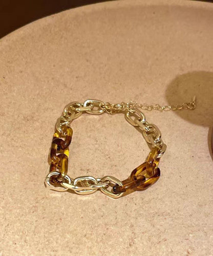 Leopard Metal Overgild Patchwork Charm Bracelet