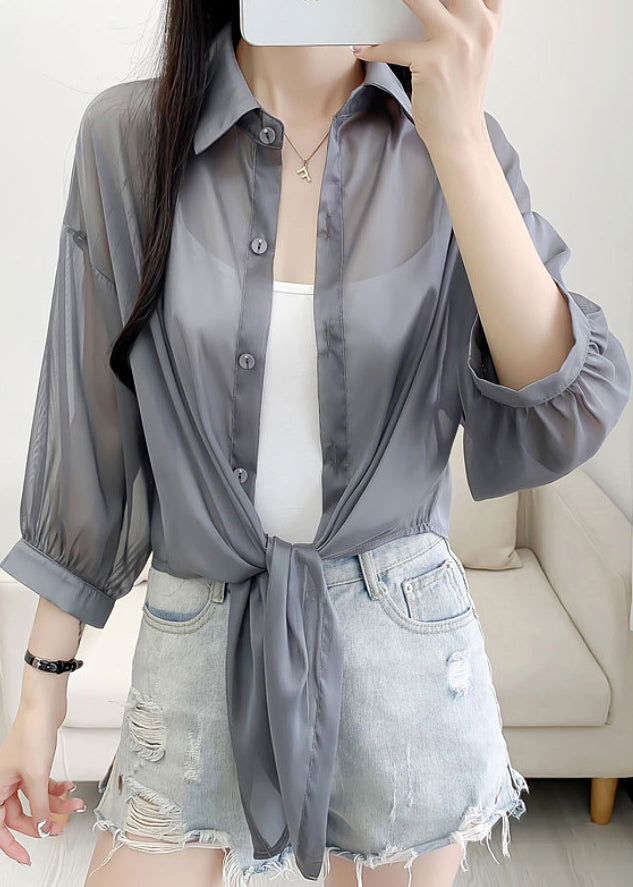 Novelty Yellow Button Cotton Thin Cardigan Summer