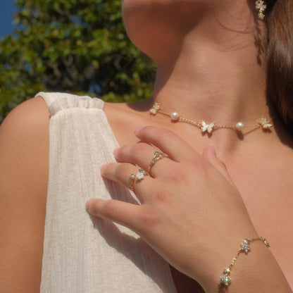 Cherry Blossom Ring Set