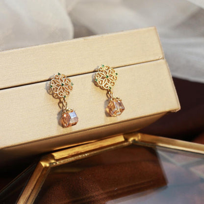 [] Amber Baroque Earrings