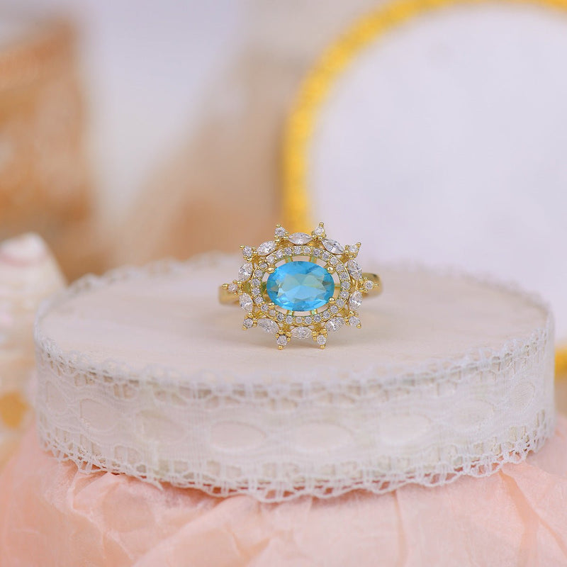 Marilyn Blue Gemstone Ring