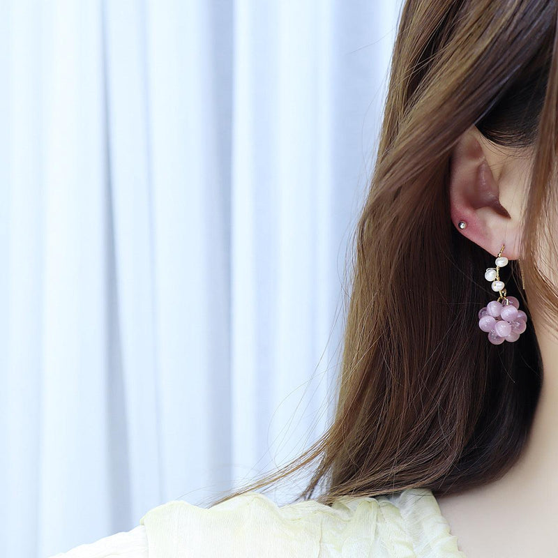[] Grape Earrings
