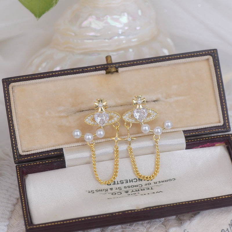 [] Love Saturn Earrings
