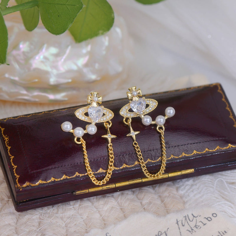 [] Love Saturn Earrings