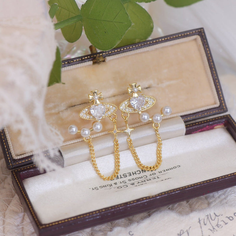 [] Love Saturn Earrings