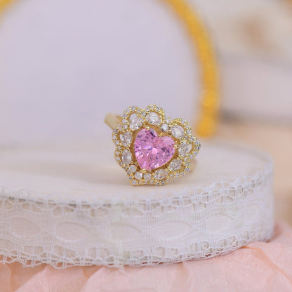Melody Pink Heart Ring