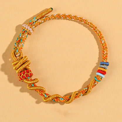 Colorful String Snake Dragon Year of the Snake Luck Bracelet
