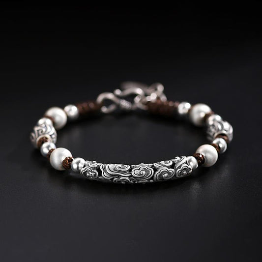 Copper & 999 Sterling Silver Auspicious Cloud Spiritual Bracelet