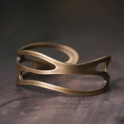 Copper Brass Spiritual Wealth Cuff Bracelet Adjustable