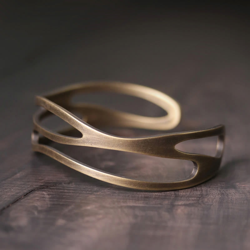 Copper Brass Spiritual Wealth Cuff Bracelet Adjustable