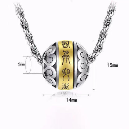 Copper Taoist Nine-character Mantra Balance Necklace