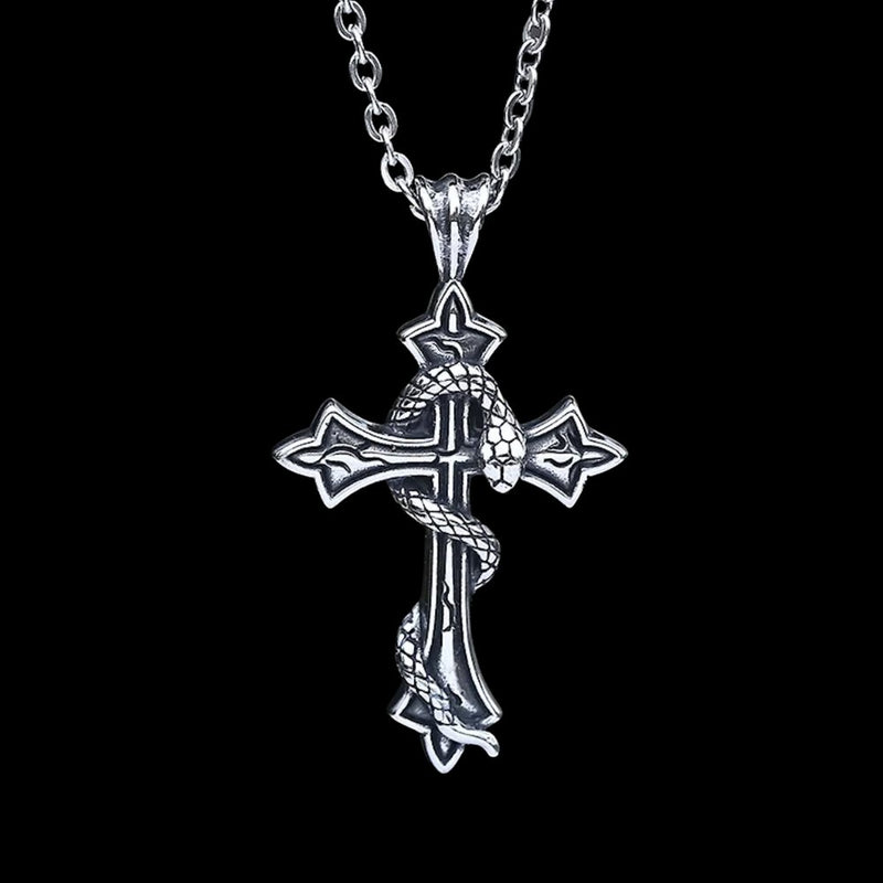 Cross Serpent Pendant
