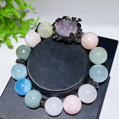 Crystal Healing Bracelet 10-16mm Beads for Spiritual Balance