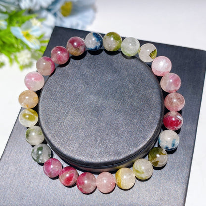 Crystal Healing Bracelet 4-14mm Mixed Stones Spiritual Protection