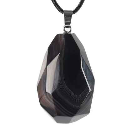 Crystal Healing Pendant With Carnelian, Tourmaline, and Sardonyx Stones