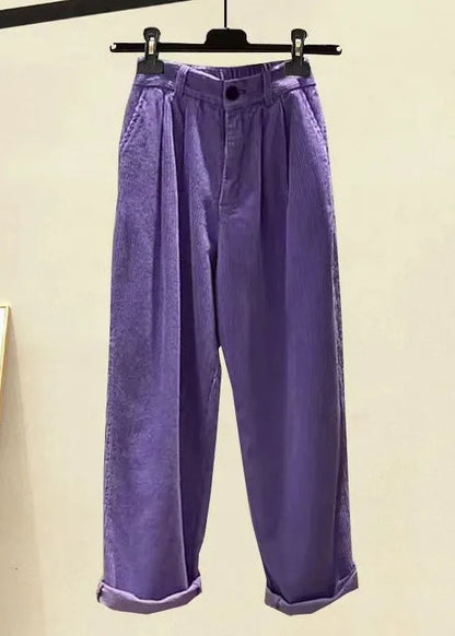 Black Print O-neck Cotton Knit Sweater and Straight Pants Two Pieces Set Spring