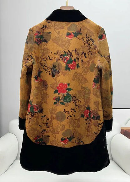 Stylish Grey Mink Velvet Print Patchwork Mink Velvet Coats Spring