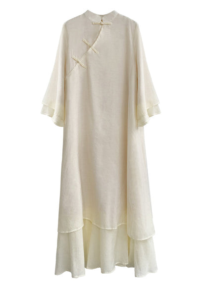 New Chinese Style Stand Collar Embroidered Dress Two-piece Set Autumn